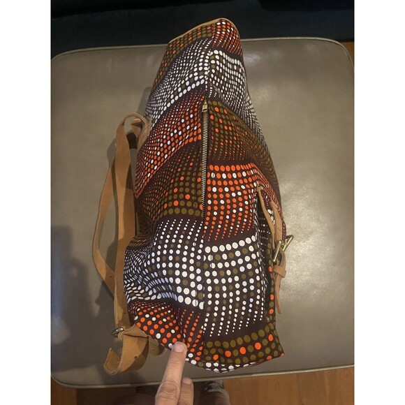 House Of Takura Sackpack In African Print x Leather Luxury Backpack New Rare main image 7